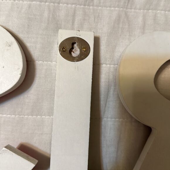 PARIS Love Hearts Multi Girl’s Room Mud Room Bathroom Wooden Hanger Decor - Picture 15 of 16